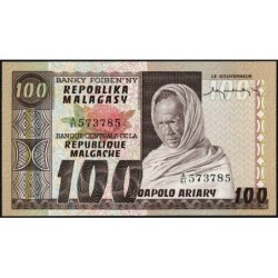 Madagascar - Pick 63 - 100 francs - 20 ariary - Série A/61 - 1974 - Etat : NEUF