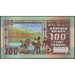 Madagascar - Pick 63 - 100 francs - 20 ariary - Série A/61 - 1974 - Etat : NEUF