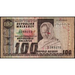 Madagascar - Pick 63 - 100 francs - 20 ariary - Série A/68 - 1974 - Etat : TB-