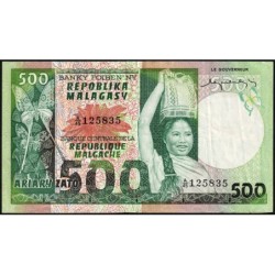 Madagascar - Pick 64 - 500 francs - 100 ariary - Série A/45 - 1974 - Etat : TTB