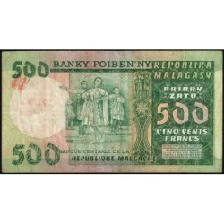 Madagascar - Pick 64 - 500 francs - 100 ariary - Série A/51 - 1974 - Etat : TB+
