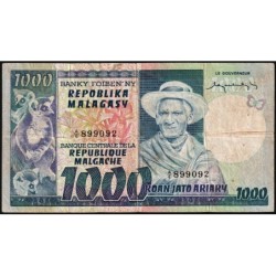 Madagascar - Pick 65 - 1'000 francs - 200 ariary - Série A/6 - 1974 - Etat : TB+