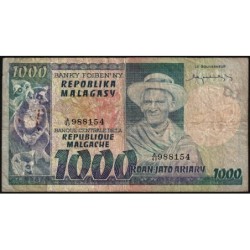Madagascar - Pick 65 - 1'000 francs - 200 ariary - Série A/43 - 1974 - Etat : TB-