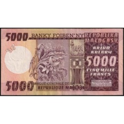 Madagascar - Pick 66 - 5'000 francs - 1'000 ariary - Série A/1 - 1974 - Etat : TTB+