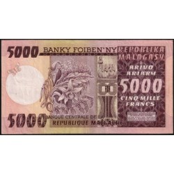 Madagascar - Pick 66 - 5'000 francs - 1'000 ariary - Série A/2 - 1974 - Etat : TTB