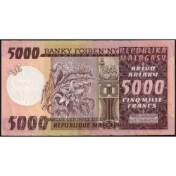 Madagascar - Pick 66 - 5'000 francs - 1'000 ariary - Série A/5 - 1974 - Etat : TTB+