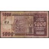 Madagascar - Pick 66 - 5'000 francs - 1'000 ariary - Série A/26 - 1974 - Etat : B