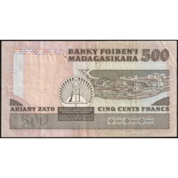 Madagascar - Pick 67a - 500 francs - 100 ariary - Série A/1 - 1983 - Etat : TTB