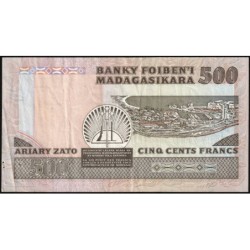 Madagascar - Pick 67a - 500 francs - 100 ariary - Série A/13 - 1983 - Etat : TTB