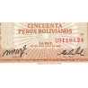 Bolivie - Pick 162a20 - 50 pesos bolivianos - Loi 1962 (1982) - Etat : TTB