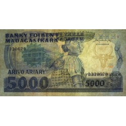 Madagascar - Pick 69a - 5'000 francs - 1'000 ariary - Série A/4 - 1983 - Etat : TB+