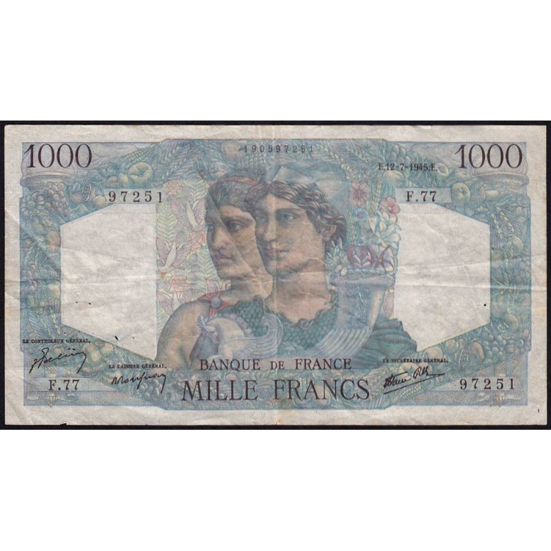 F 41-06 - 12/07/1945 - 1000 francs - Minerve et Hercule - Série F.77 - Etat : TB+