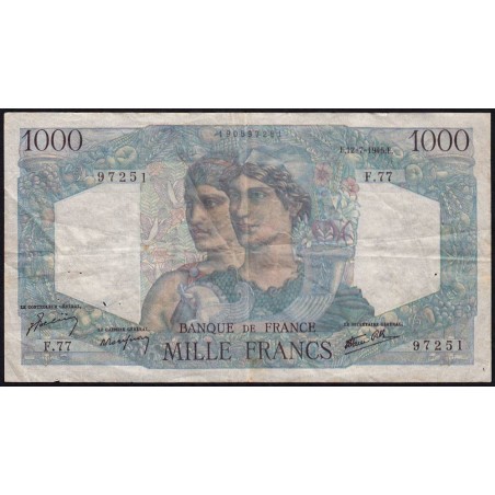 F 41-06 - 12/07/1945 - 1000 francs - Minerve et Hercule - Série F.77 - Etat : TB+