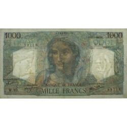 F 41-06 - 12/07/1945 - 1000 francs - Minerve et Hercule - Série W.80 (remplacement) - Etat : TTB
