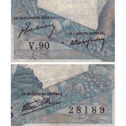F 41-06 - 12/07/1945 - 1000 francs - Minerve et Hercule - Série V.90 - Etat : B+