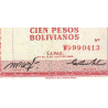 Bolivie - Pick 163a19 - 100 pesos bolivianos - Loi 1962 (1982) - Etat : TTB+
