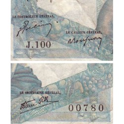 F 41-07 - 23/08/1945 - 1000 francs - Minerve et Hercule - Série J.100 - Etat : B