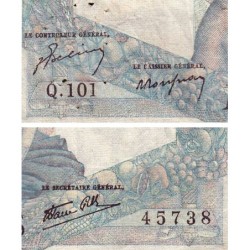 F 41-07 - 23/08/1945 - 1000 francs - Minerve et Hercule - Série Q.101 - Etat : TB-