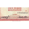 Bolivie - Pick 164a1 - 100 pesos bolivianos - Loi 1962 (1982) - Etat : TB+