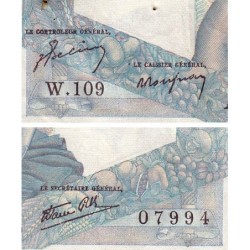 F 41-07 - 23/08/1945 - 1000 francs - Minerve et Hercule - Série W.109 (remplacement) - Etat : TTB