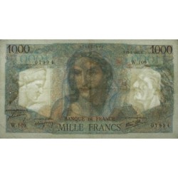 F 41-07 - 23/08/1945 - 1000 francs - Minerve et Hercule - Série W.109 (remplacement) - Etat : TTB