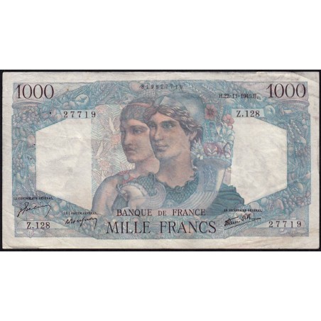 F 41-08 - 22/11/1945 - 1000 francs - Minerve et Hercule - Série Z.128 - Etat : TB-