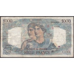 F 41-09 - 06/12/1945 - 1000 francs - Minerve et Hercule - Série J.156 - Etat : TB-