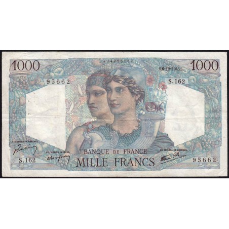 F 41-09 - 06/12/1945 - 1000 francs - Minerve et Hercule - Série S.162 - Etat : TTB