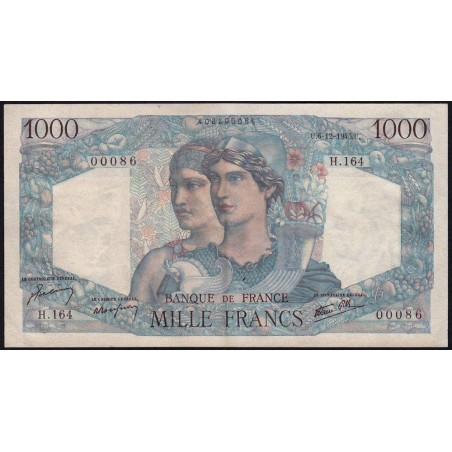F 41-09 - 06/12/1945 - 1000 francs - Minerve et Hercule - Série H.164 - Etat : SUP+