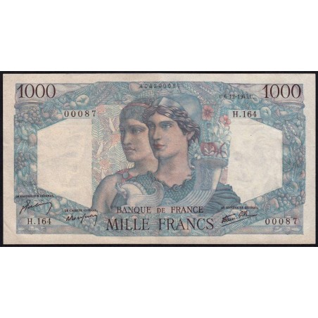 F 41-09 - 06/12/1945 - 1000 francs - Minerve et Hercule - Série H.164 - Etat : SUP+