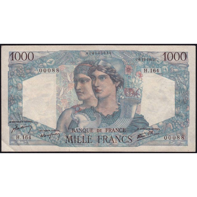 F 41-09 - 06/12/1945 - 1000 francs - Minerve et Hercule - Série H.164 - Etat : SUP+