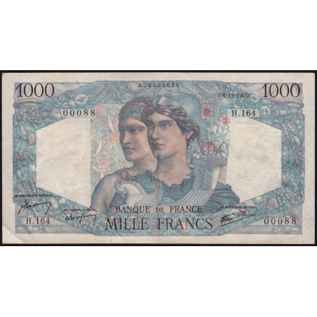 F 41-09 - 06/12/1945 - 1000 francs - Minerve et Hercule - Série H.164 - Etat : SUP+