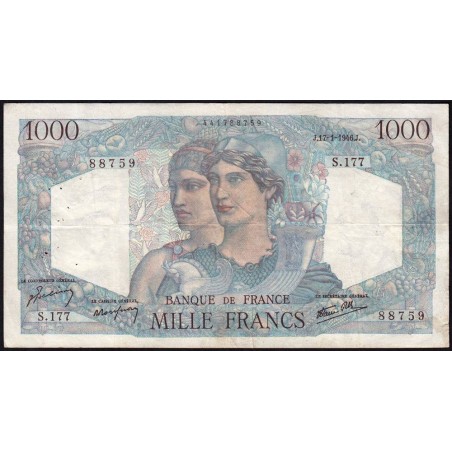 F 41-10 - 17/01/1946 - 1000 francs - Minerve et Hercule - Série S.177 - Etat : TB+