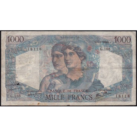 F 41-10 - 17/01/1946 - 1000 francs - Minerve et Hercule - Série G.186 - Etat : TB-
