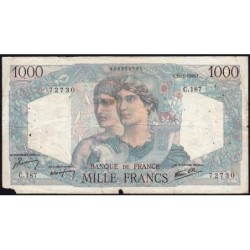 F 41-10 - 17/01/1946 - 1000 francs - Minerve et Hercule - Série C.187 - Etat : B
