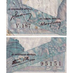F 41-10 - 17/01/1946 - 1000 francs - Minerve et Hercule - Série V.187 - Etat : B+