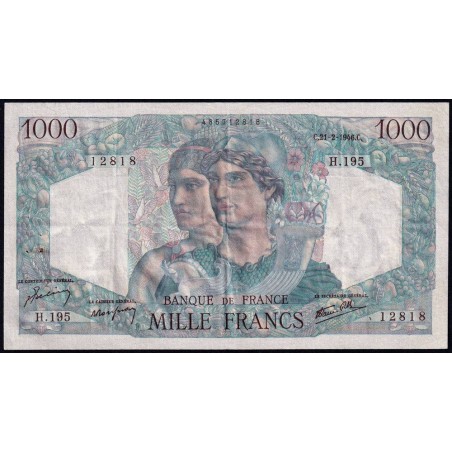 F 41-11 - 21/02/1946 - 1000 francs - Minerve et Hercule - Série H.195 - Etat : TTB+