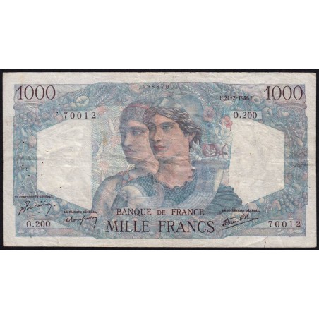 F 41-11 - 21/02/1946 - 1000 francs - Minerve et Hercule - Série O.200 - Etat : TB