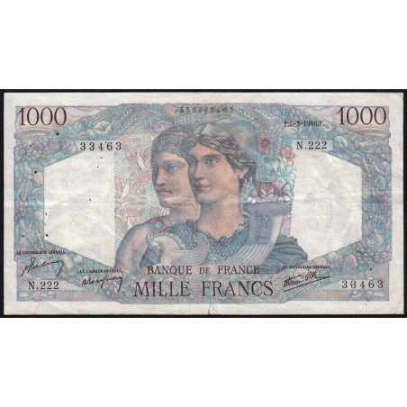F 41-12 - 07/03/1946 - 1000 francs - Minerve et Hercule - Série N.222 - Etat : TTB