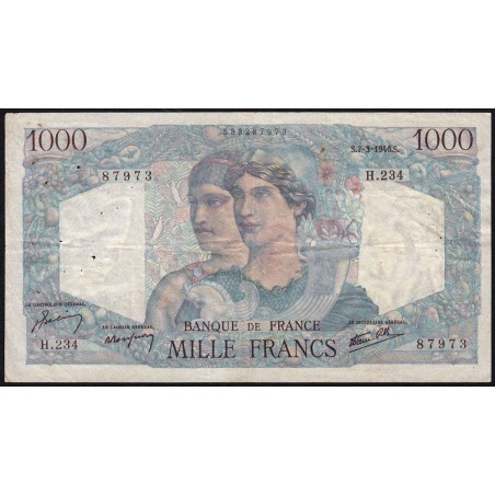 F 41-12 - 07/03/1946 - 1000 francs - Minerve et Hercule - Série H.234 - Etat : TB+