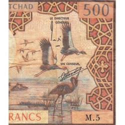 Tchad - Pick 2a - 500 francs - Série M.5 - 1974 - Etat : TB-