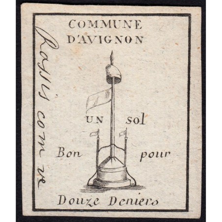 Bouches du Rhône - Avignon - Kolsky 13-29a - 1 sol - 12 deniers - Etat : SPL
