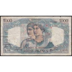 F 41-12 - 07/03/1946 - 1000 francs - Minerve et Hercule - Série Q.240 - Etat : TB-
