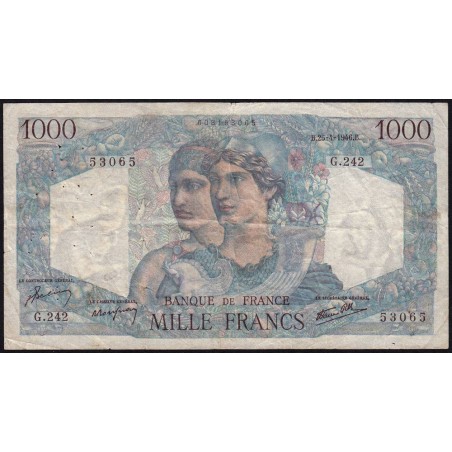 F 41-13 - 25/04/1946 - 1000 francs - Minerve et Hercule - Série G.242 - Etat : TB