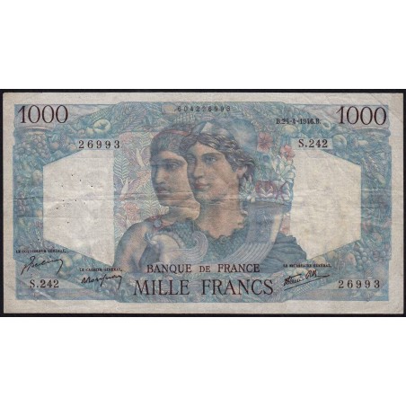 F 41-13 - 25/04/1946 - 1000 francs - Minerve et Hercule - Série S.242 - Etat : TB+
