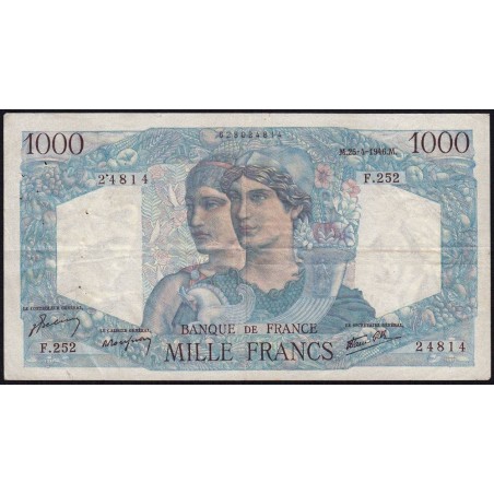 F 41-13 - 25/04/1946 - 1000 francs - Minerve et Hercule - Série F.252 - Etat : TTB