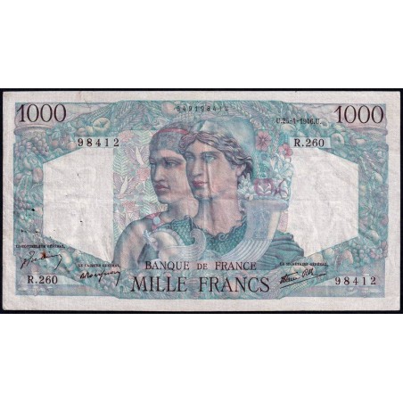 F 41-13 - 25/04/1946 - 1000 francs - Minerve et Hercule - Série R.260 - Etat : TB