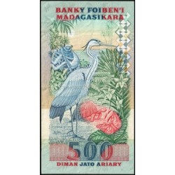 Madagascar - Pick 72Ab - 2'500 francs - 500 ariary - Série YD - 1996 - Etat : TTB-
