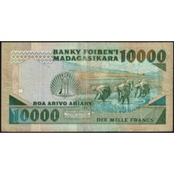 Madagascar - Pick 74a - 10'000 francs - 2'000 ariary - Série DA - 1988 - Etat : TB