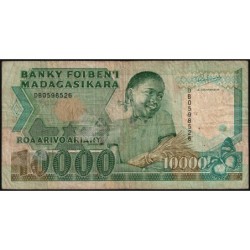 Madagascar - Pick 74b - 10'000 francs - 2'000 ariary - Série DB - 1992 - Etat : B+